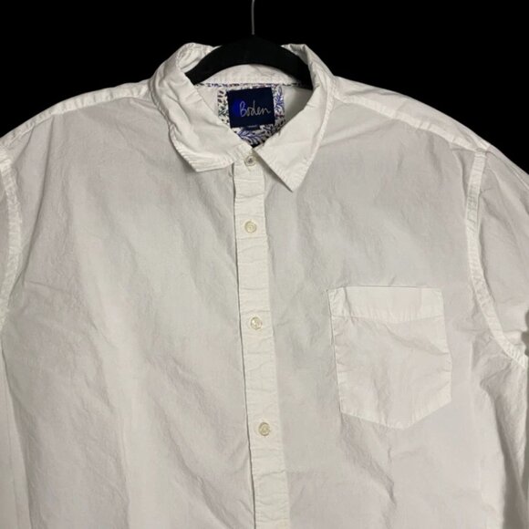 Boden White Long Sleeve Regular Fit Casual Dress Button Up Shirt Size 2XL XXL - Picture 3 of 6
